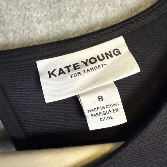 Kate Young Women's Size 8 Black Fit and Flare Mini Dress Sleeveless Cap Sleeved - Picture 2 of 10